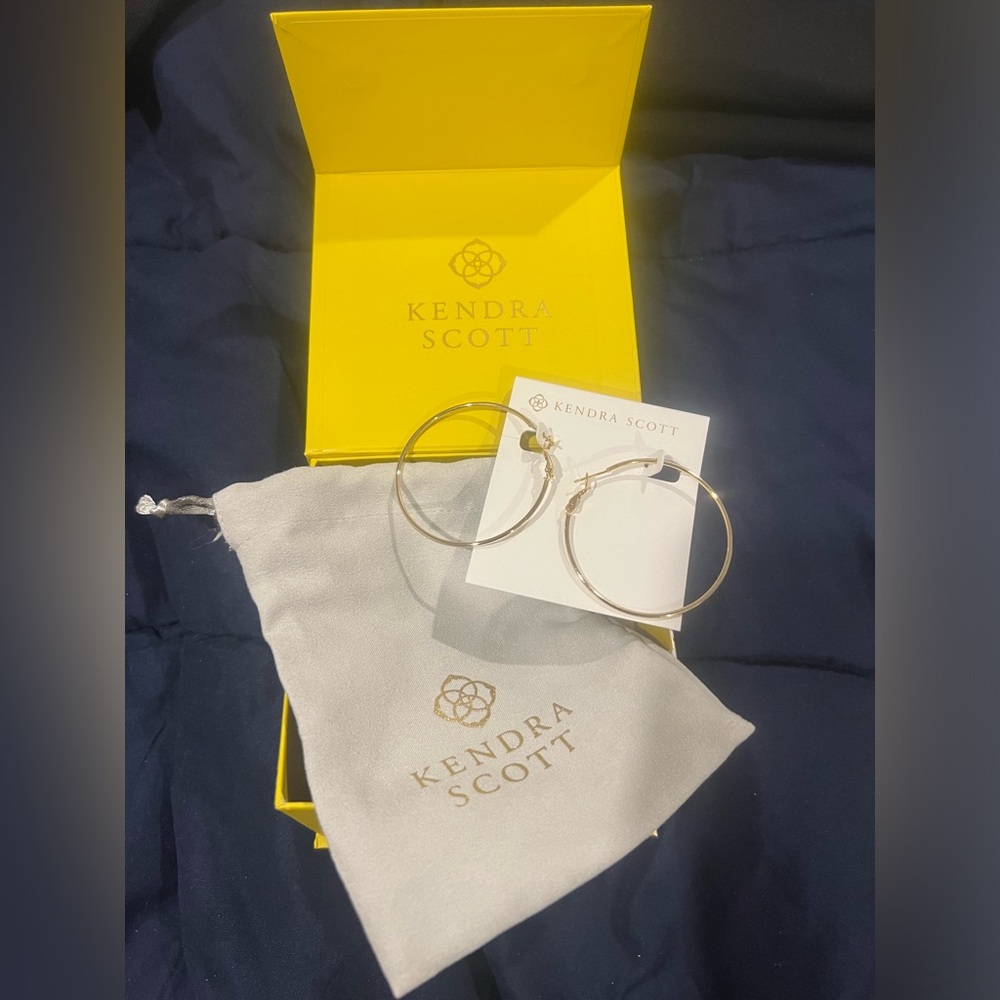 Kendra Scott Hammered Gold Hoops